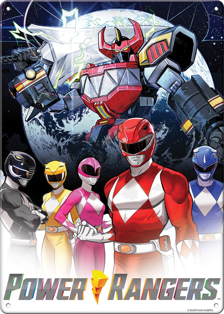 POWER RANGERS - AFFICHE MÉTALLIQUE 