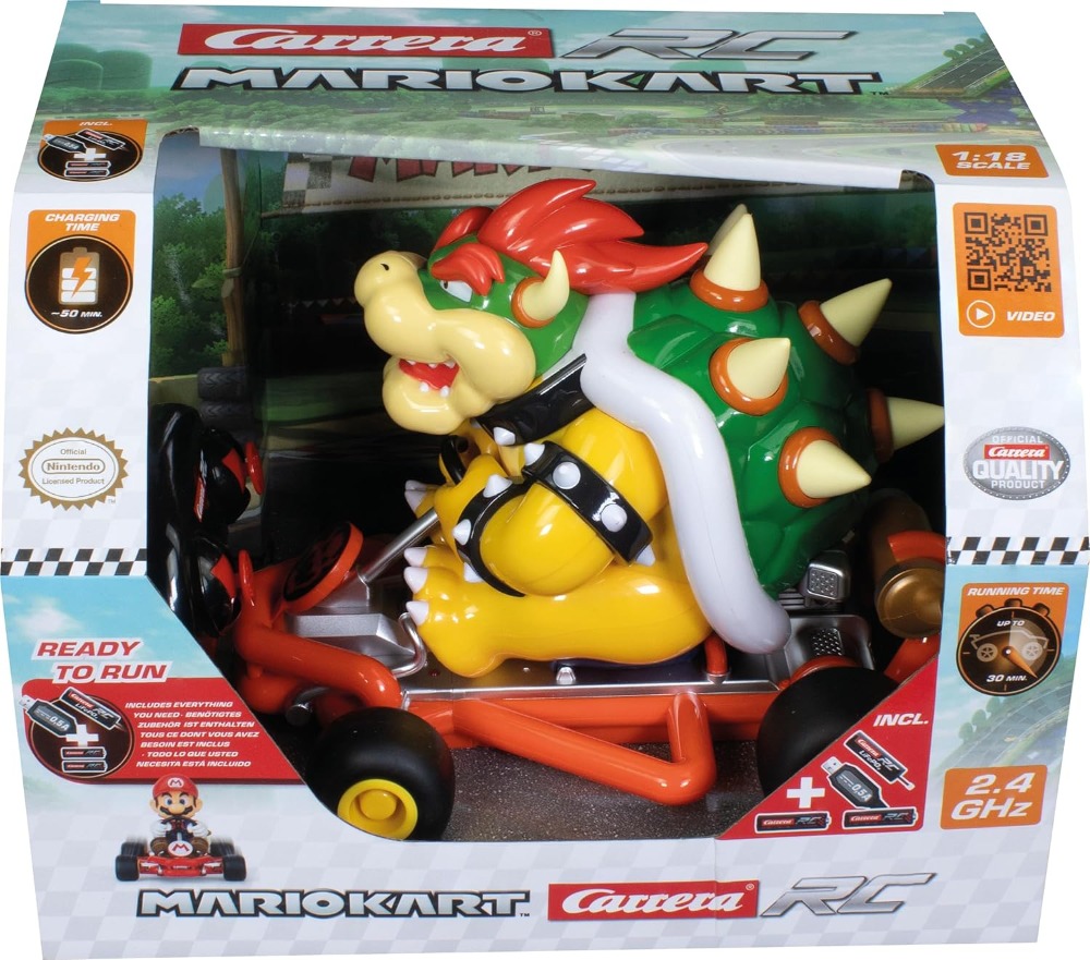MARIO KART - RC - PIPE KART BOWSER - 2,4 GHZ - 1/18