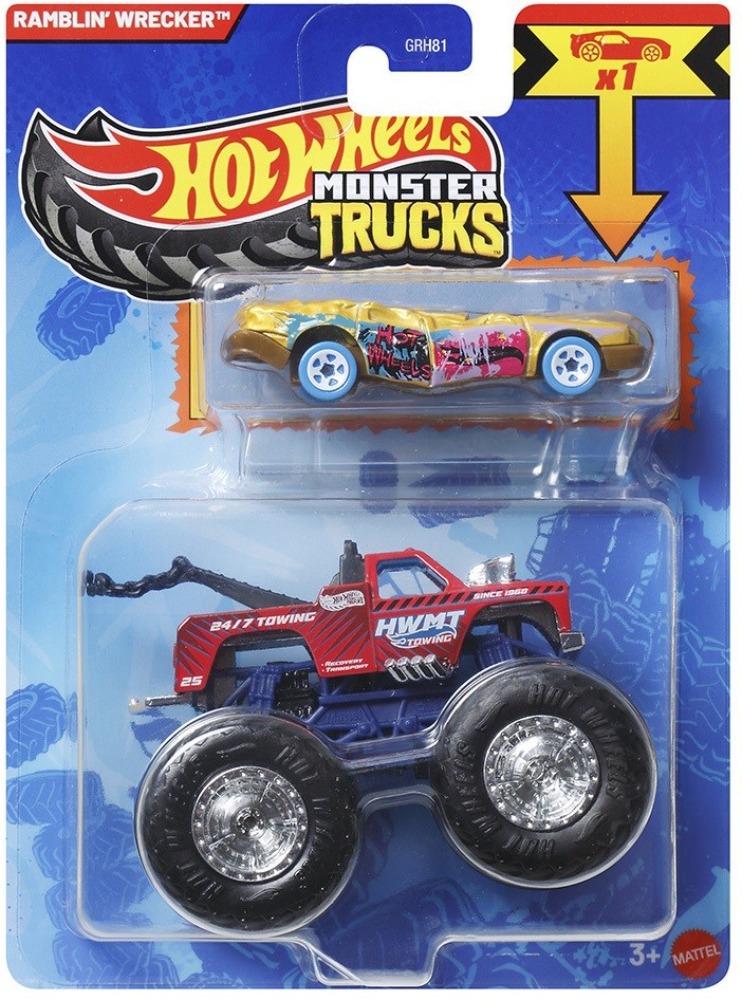 HOT WHEELS - RAMBLIN WRECKER - 1/64 - MONSTER TRUCKS JCG35