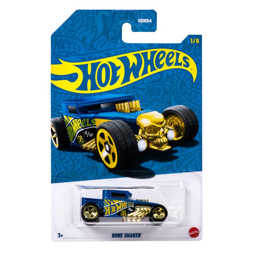 HOT WHEELS - BONE SHAKER - 1/64 1/6 - BLUE AND GOLD SERIES JKX81