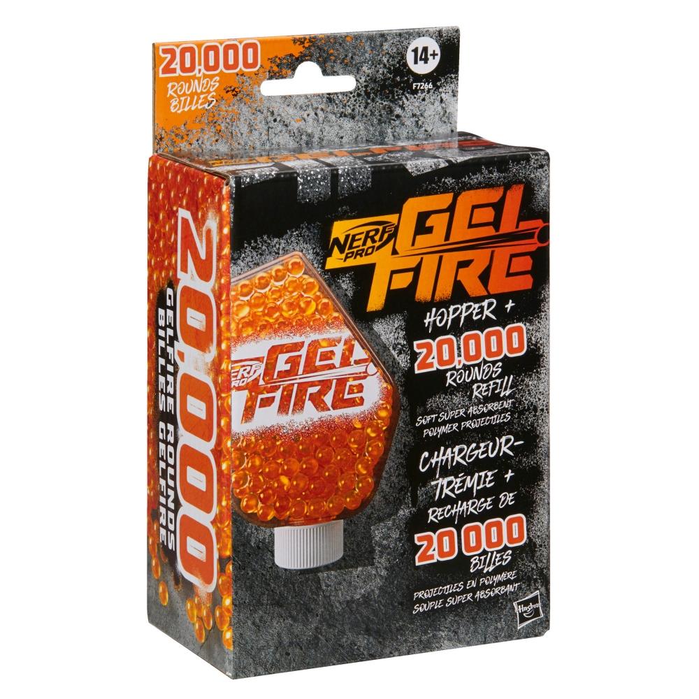 Recharge Nerf Pro Gelfire De 1600 Billes Hydrogénées, Compatible Avec Tous Les Blasters Nerf Pro Gelfire, Idéal Pour Les Batailles En Extérieur