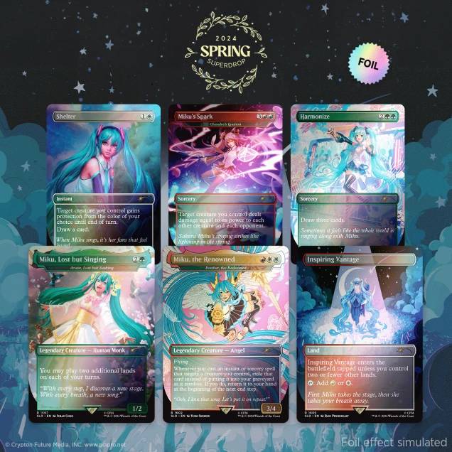 MAGIC THE GATHERING - RAINBOW FOIL - SECRET LAIR X HATSUNE MIKU