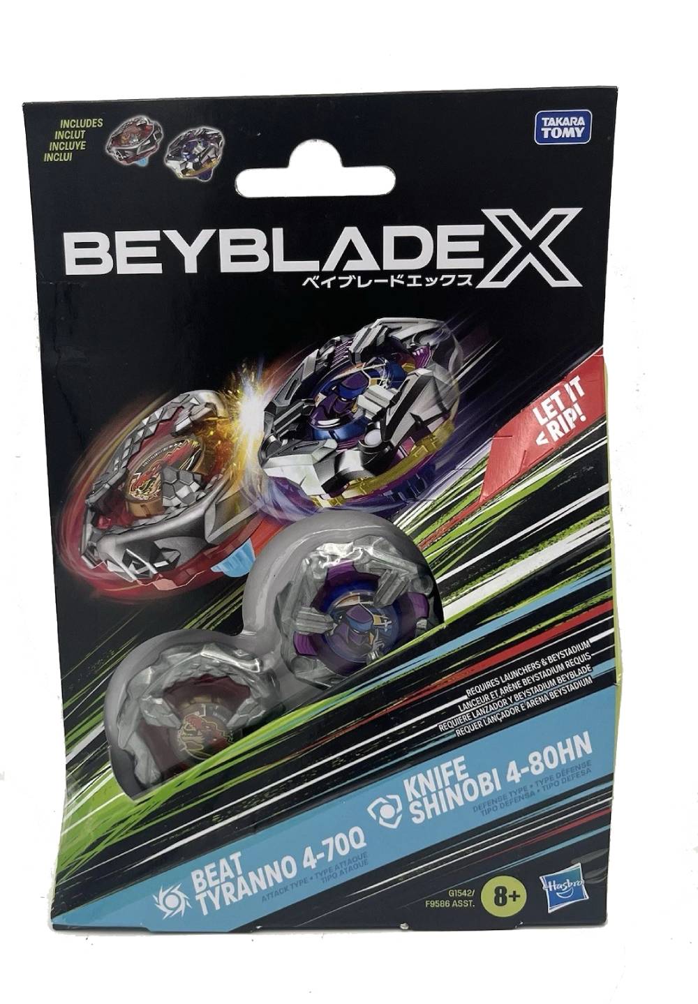 BEYBLADE - BEAT TYRANNO 4-70Q AND KNIFE SHINOBI 4-80HN DUAL PACK