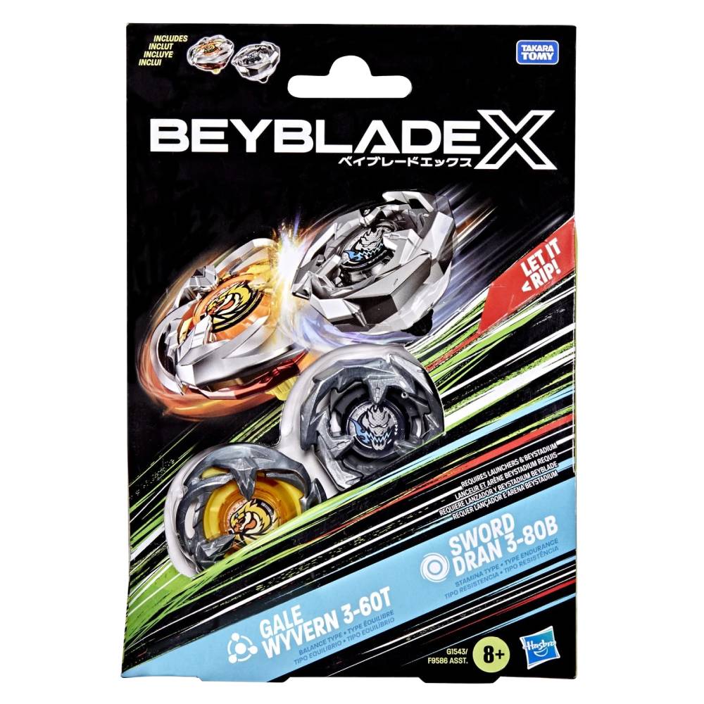 BEYBLADE - GALE WYVERN 3-60T AND SWORDDRAN 3-80B DUAL PACK