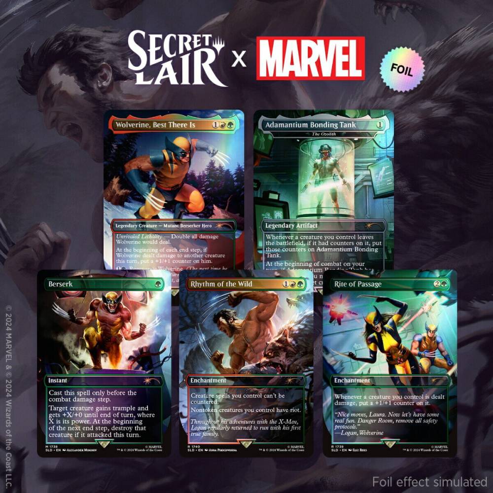 マジック：ザ・ギャザリング Secret Lair x MARVEL Wolverine MTG MAGIC THE GATHERING - RAINBOW FOIL - SECRET LAIR X MARVEL'S