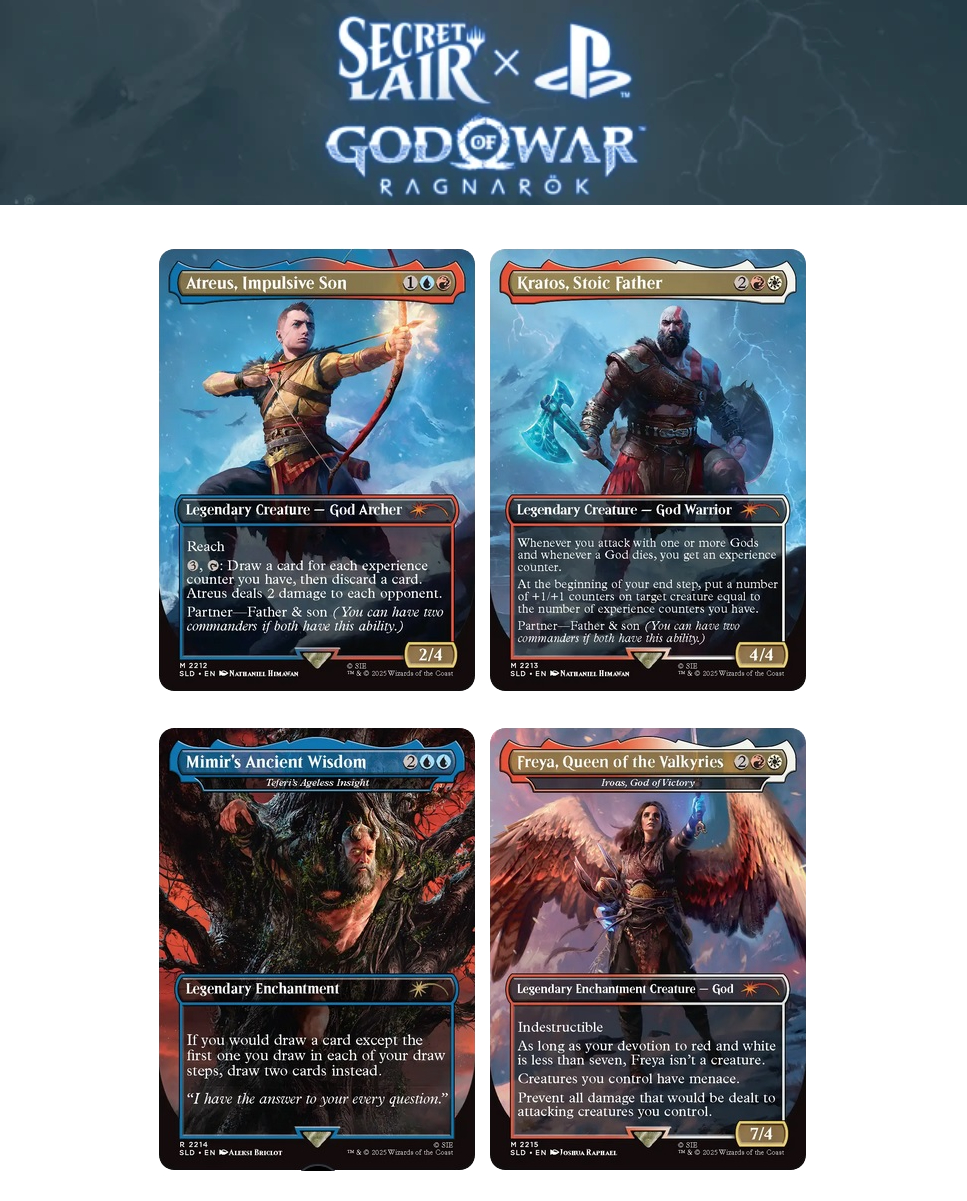 MAGIC THE GATHERING - SECRET LAIR X PLAYSTATION - GOD OF WAR