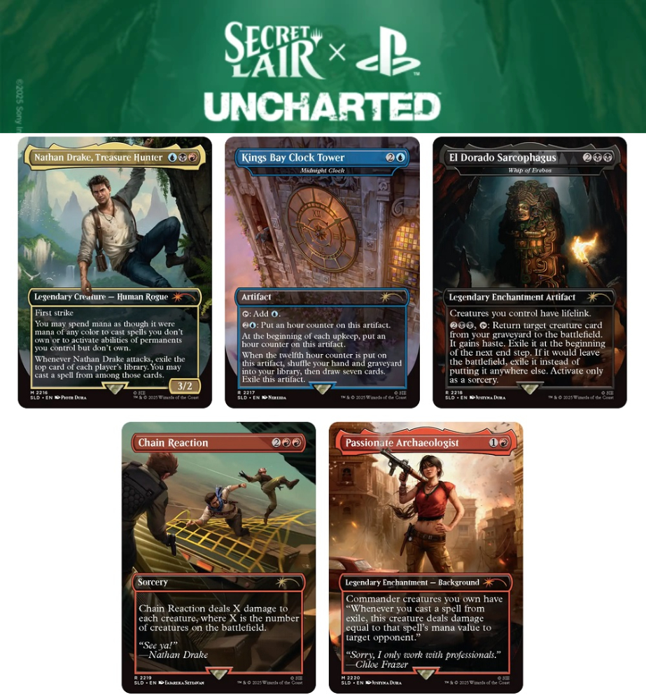 MAGIC THE GATHERING - SECRET LAIR X PLAYSTATION - UNCHARTED - NON