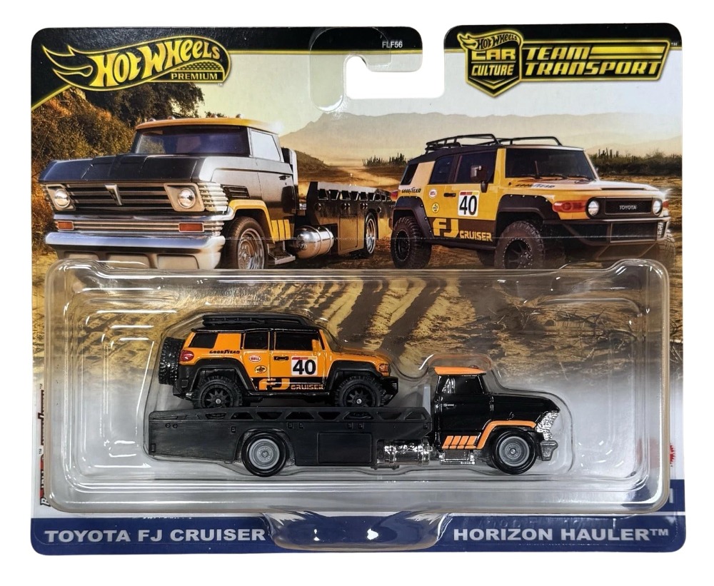 HOT WHEELS PREMIUM - HORIZON HAULER & TOYOTA FJ CRUISER - 1/64