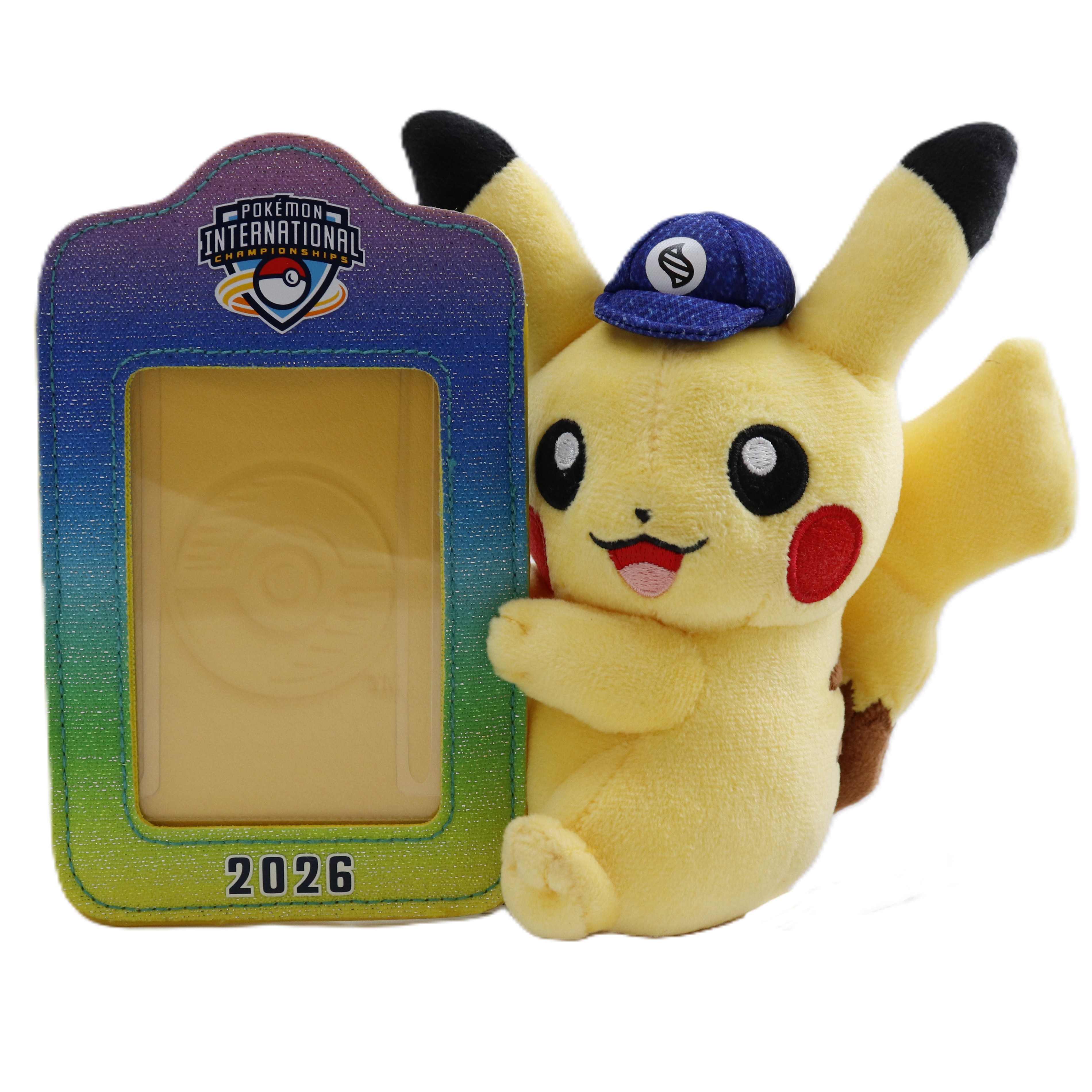 POKEMON - PIKACHU PLUSH WITH CARD HOLDER - 2026 EUIC - WORLD