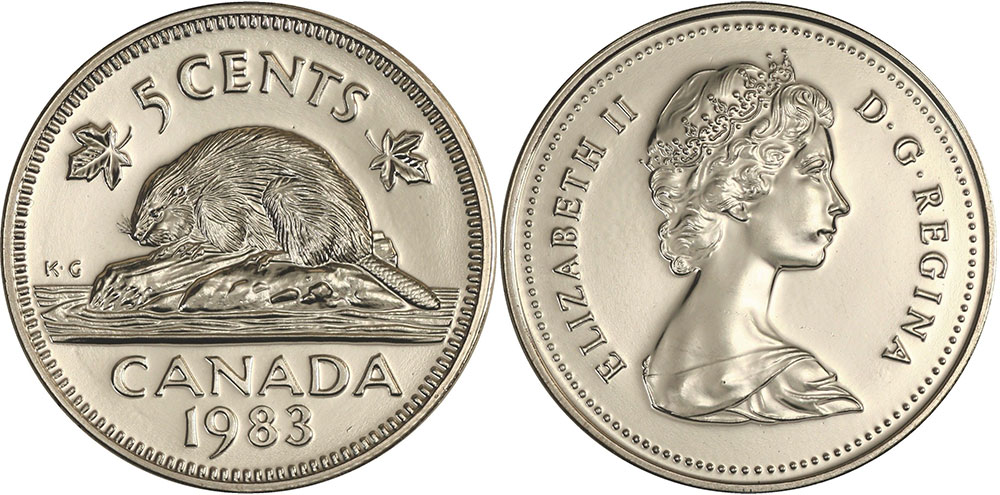 5-CENT - 1983 5-CENT - 1983 CANADIAN COINS