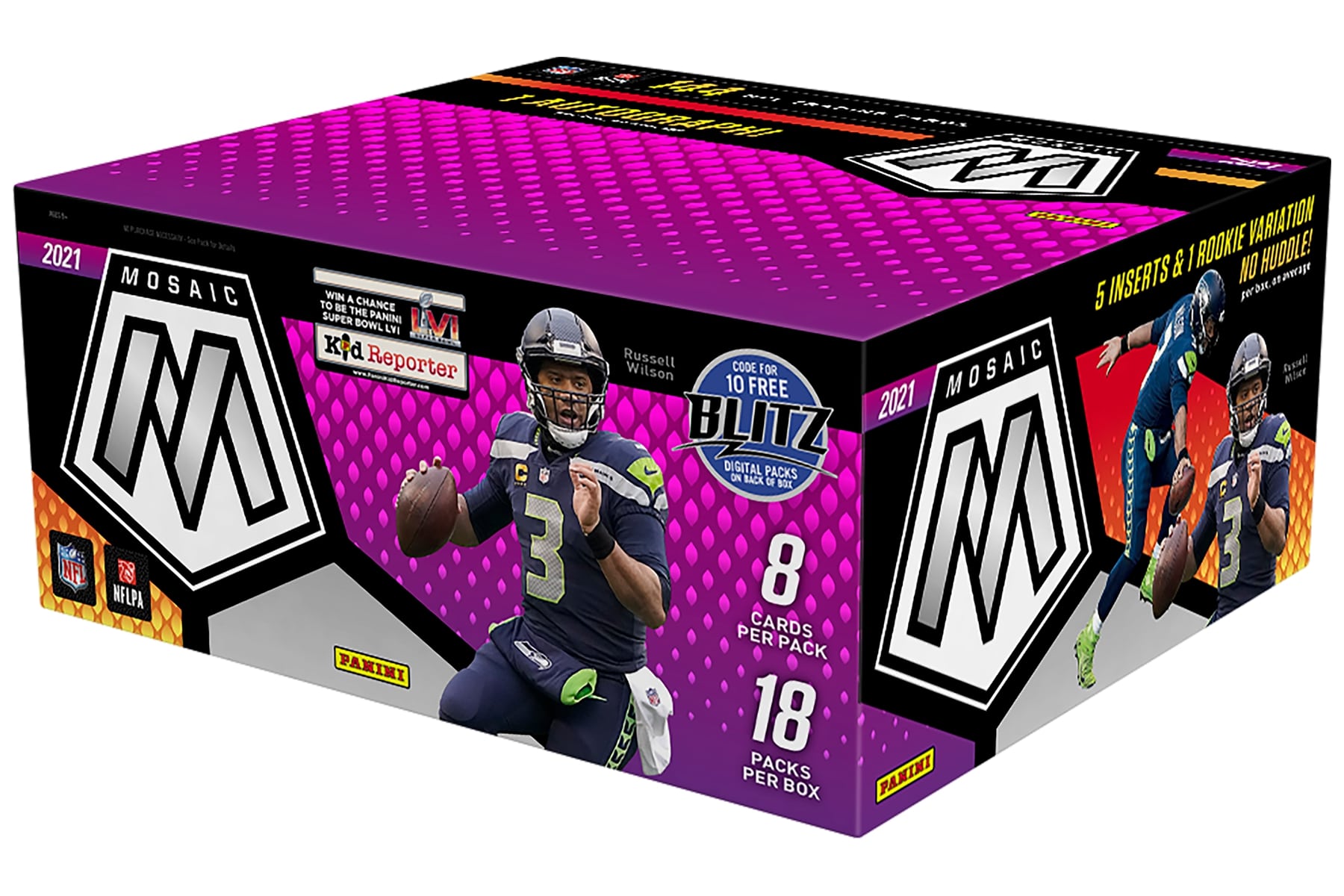 2021 FOOTBALL PANINI MOSAIC NO HUDDLE HOBBY BOX / FOOTBALL / PACKS AND BOXES