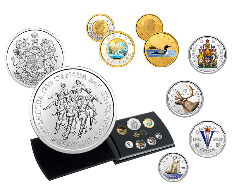 Canadian Classic Colourised Proof Pure Silver 6-Coin Set with Medallion 2020 