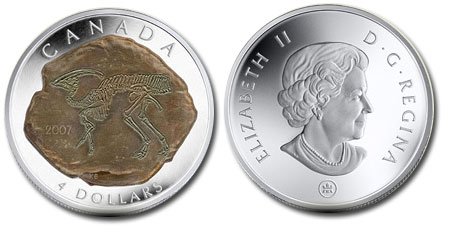 Canada 2007  $4 Dinosaur Collection Parasaurolophus Pure Silver Coin "1" 