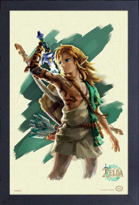 The Legend of Zelda: Tears of the Kingdom Link Ultra Hand 11-in x 17-in  Framed Wall Poster