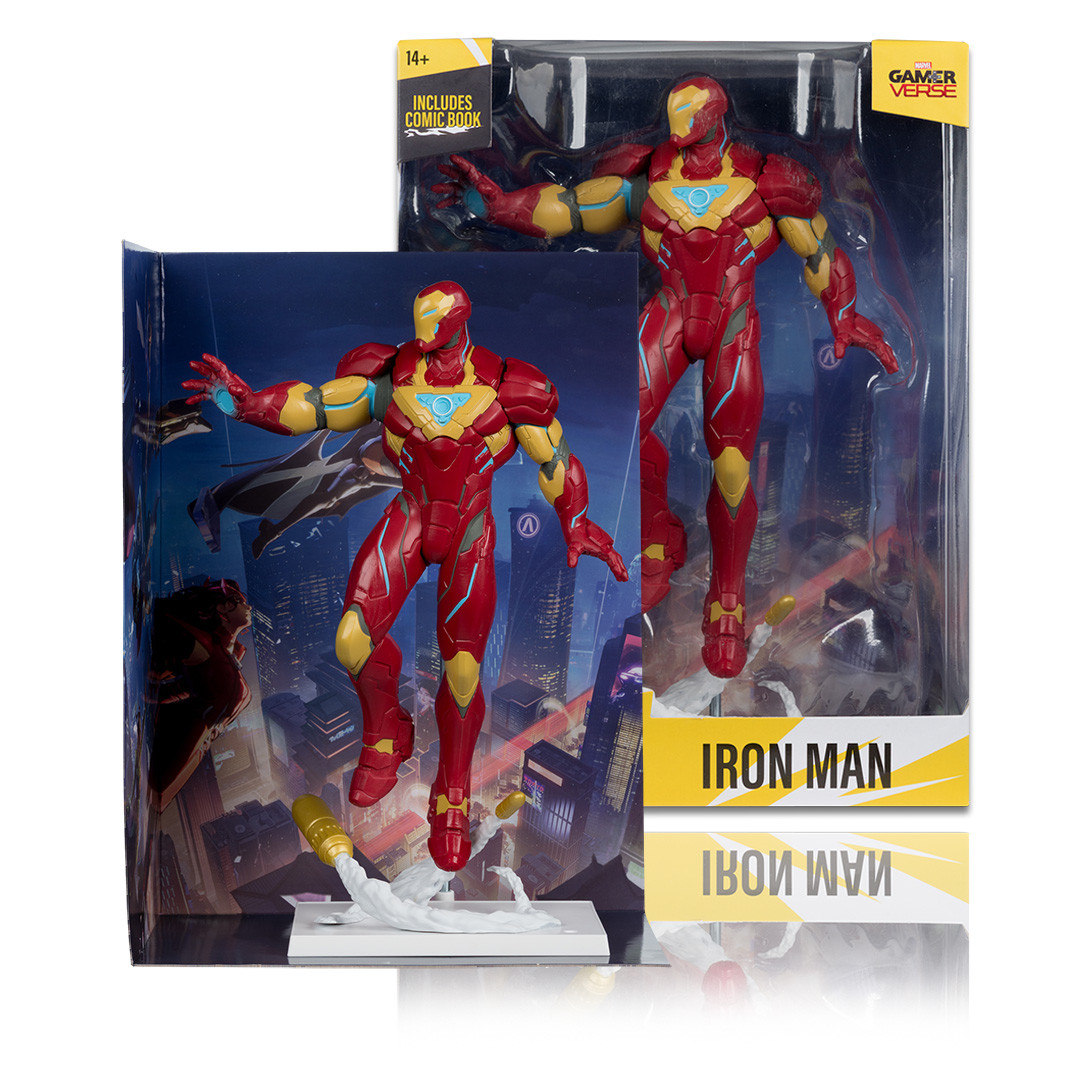 マーベル MARVEL - RIVALS IRON MAN WITH COMIC BOOK - 1/6 - MCFARLANE TOYS