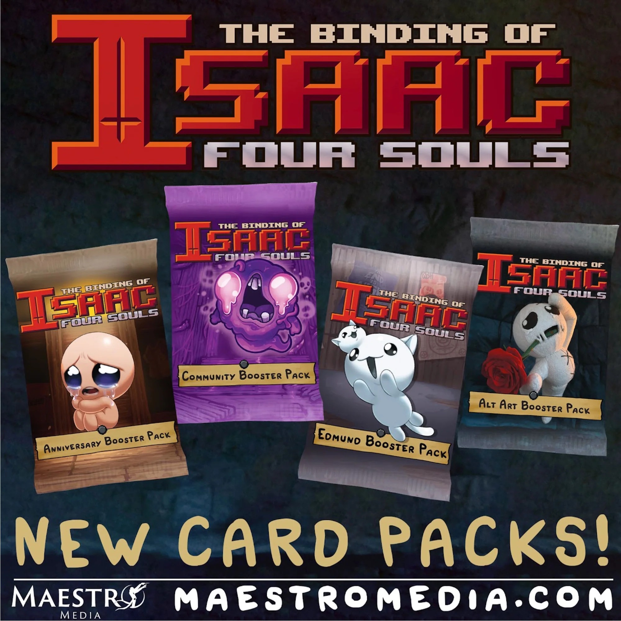 Maestro Media The Binding Of Isaac Expansion Four Souls Booster Pack Bundle  (En | eBay