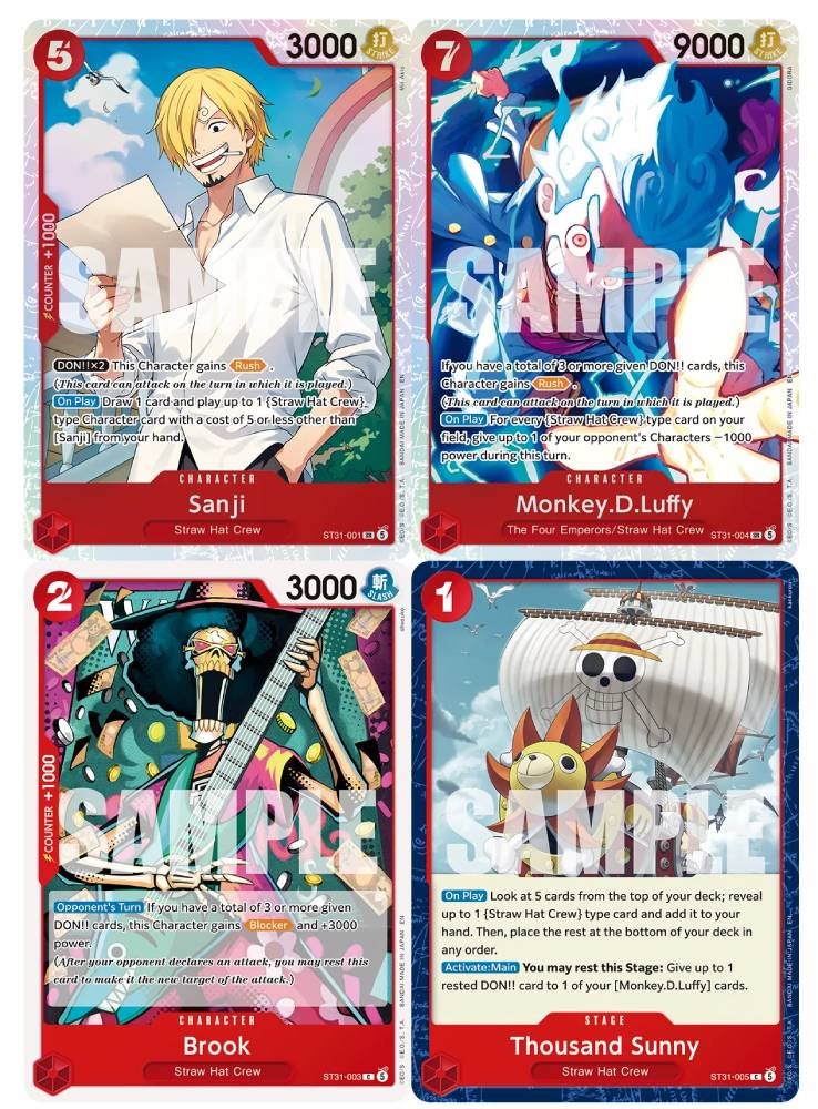 one piece card game red deck Bandai ST-31 Starter Monkey D. Luffy With this deck One Piece Card Game Red