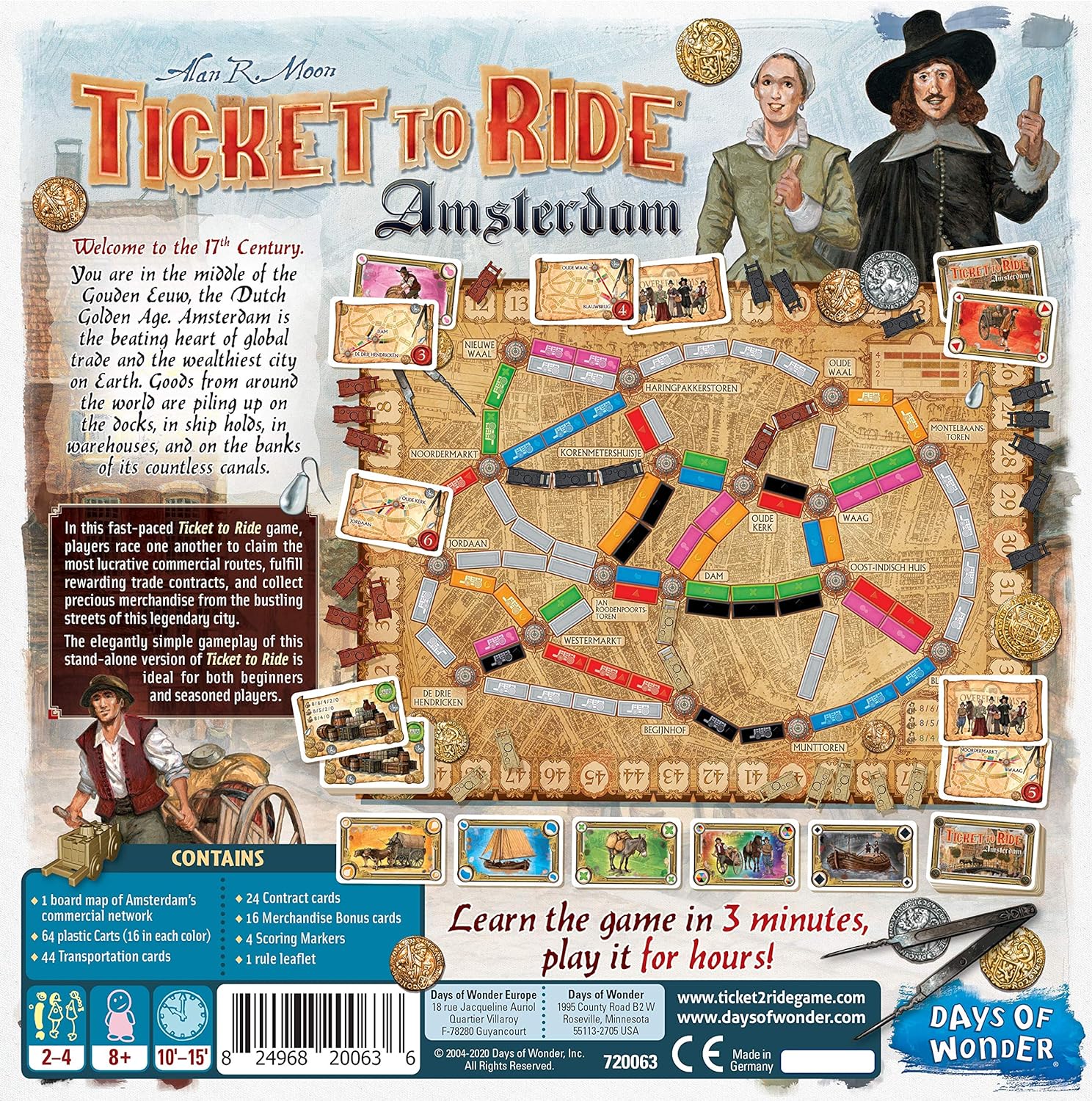 TICKET TO RIDE -  BASE GAME - AMSTERDAM (ENGLISH) image 2