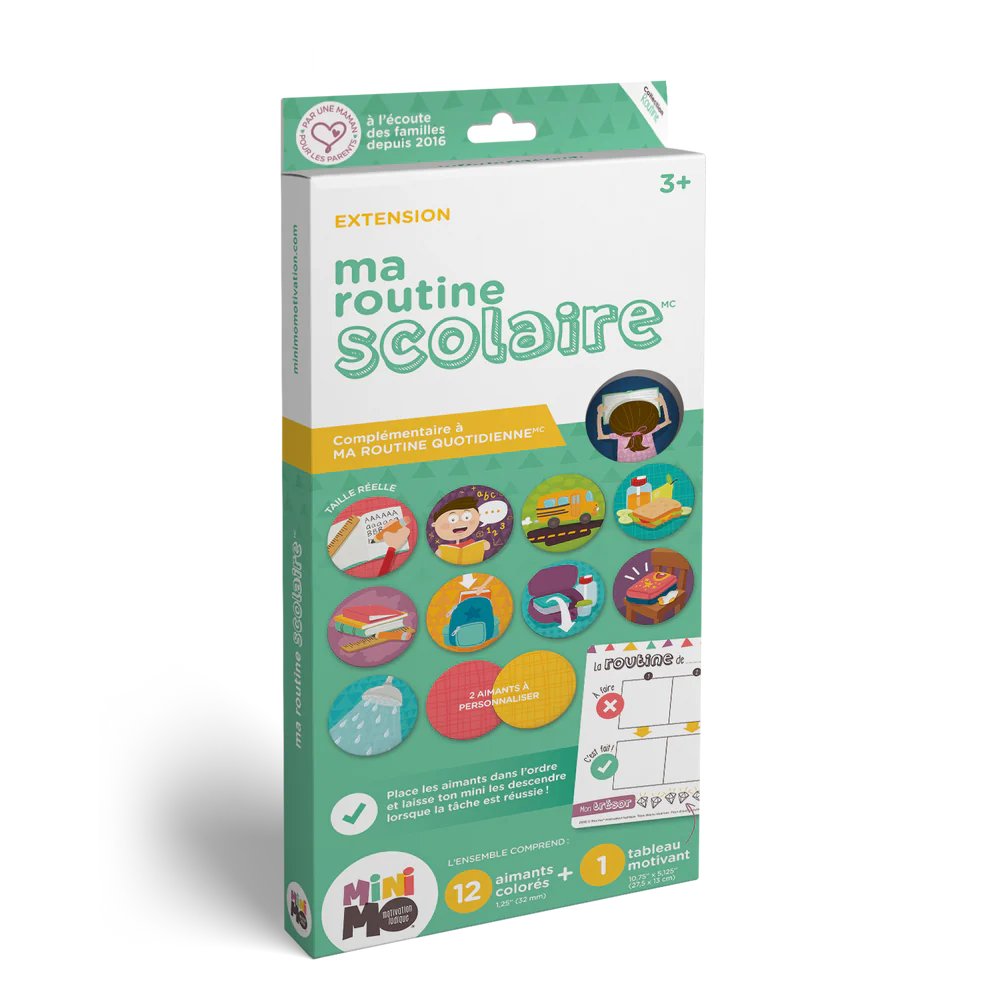 MA ROUTINE SCOLAIRE - 1 TABLEAU (FRANÇAIS)