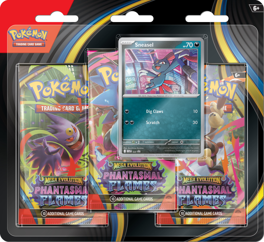 POKEMON - PHANTASMAL FLAMES - 3 PACKS BLISTER - SNEASEL (ENGLISH