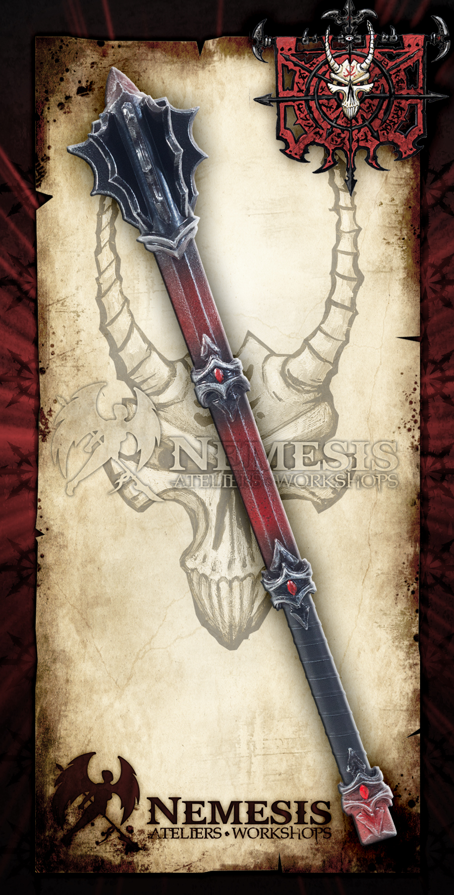 MACES KAOS MACE RED (36") ARTISAN / FOAM INJECTED WEAPONS / BLUNT