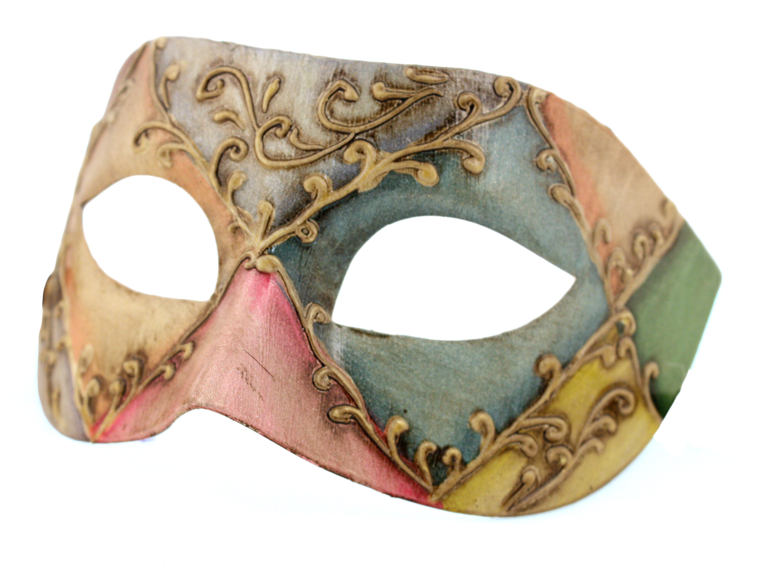 MASQUERADE MASK RELUX EYE MASK YELLOW, TEAL AND BLUE / ACCESSORIES