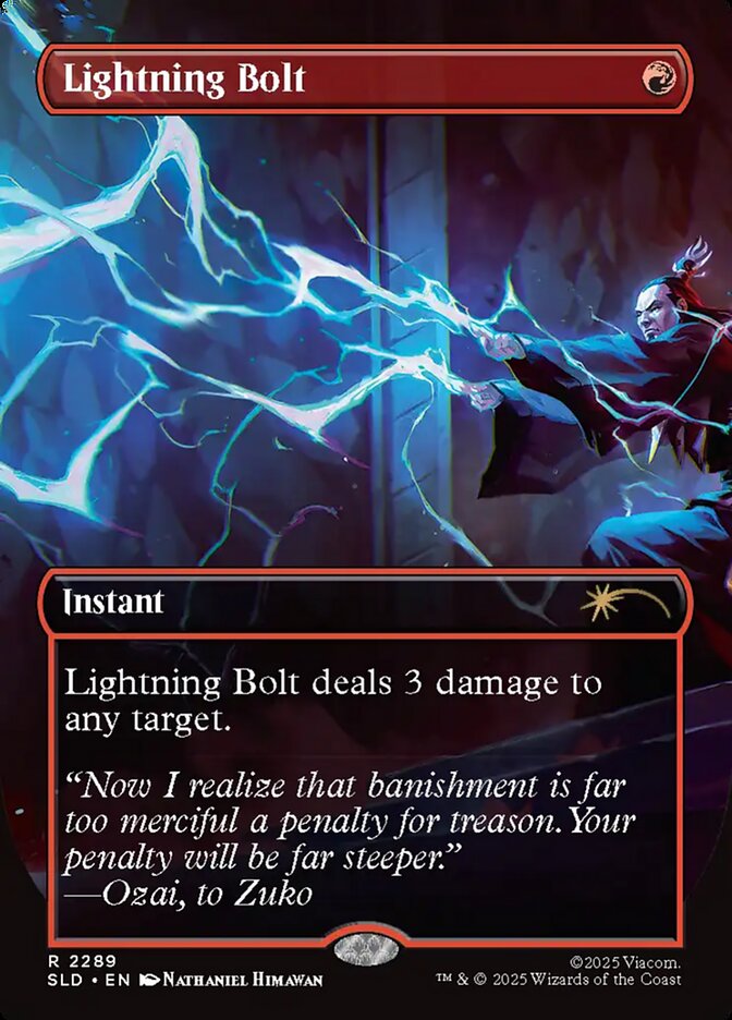 稲妻/Lightning Bolt Foil Secret Lair MTG Magic: The Gathering - Secret Lair Drop - Lightning Bolt Foil