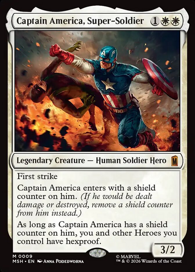 マジック：ザ・ギャザリング MTG Captain America Super Soldier foil Magic: The Gathering - Marvel Super Heroes - Captain America