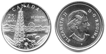 RCM 2005-25-cents Alberta Uncirculated 