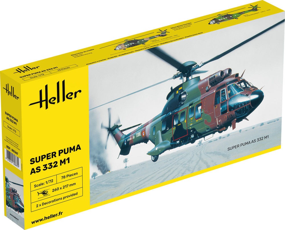 HELLER - 1/72 - SUPER PUMA AS 332 M1 HELICOPTER 80367