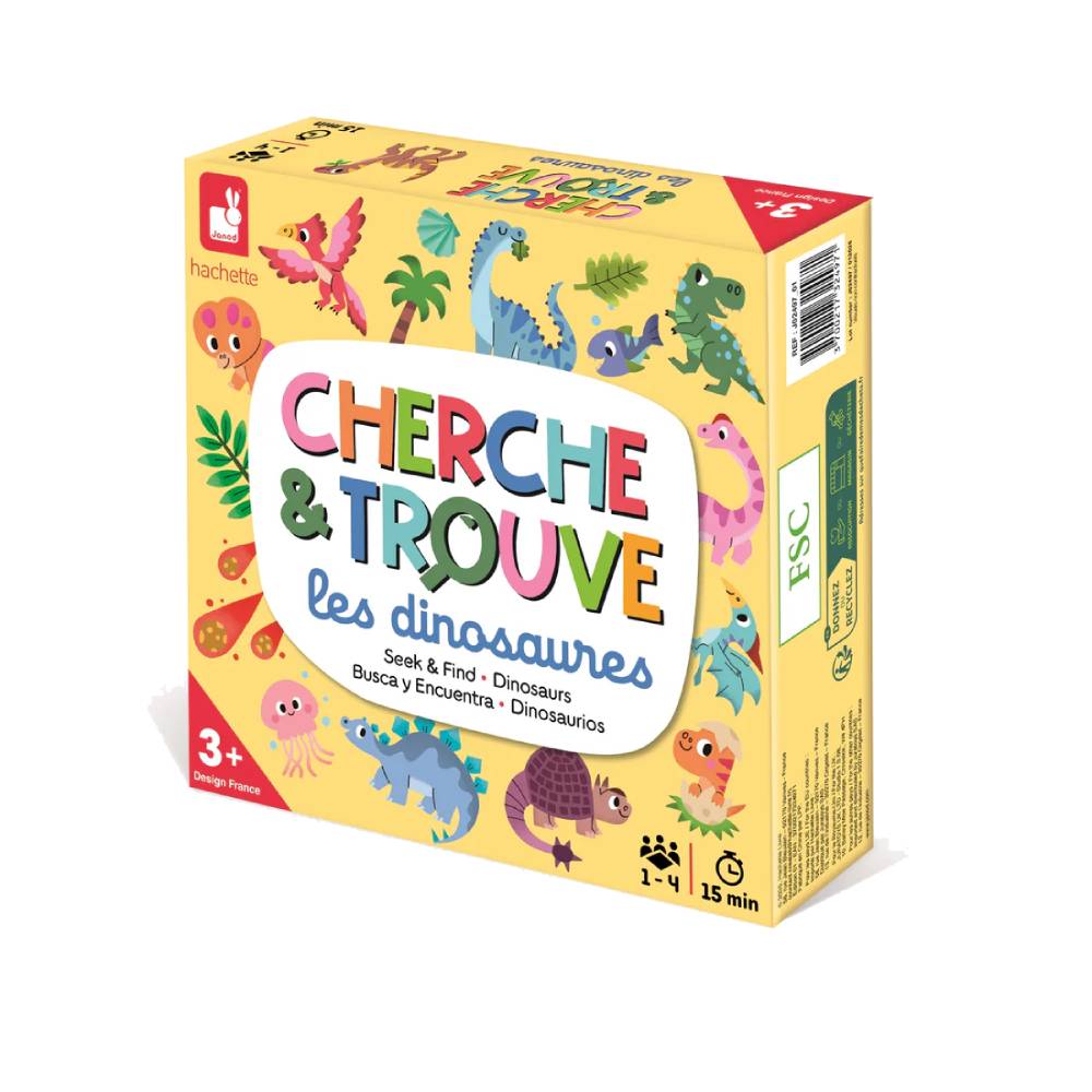 CHERCHE ET TROUVE - LES DINOSAURES (MULTILINGUE)
