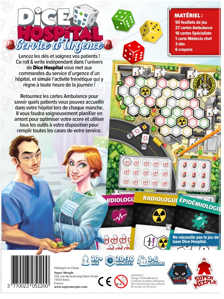 Alley Cat Games Dice Hospital Base Game Service D'urgence (French) 2023 image 3