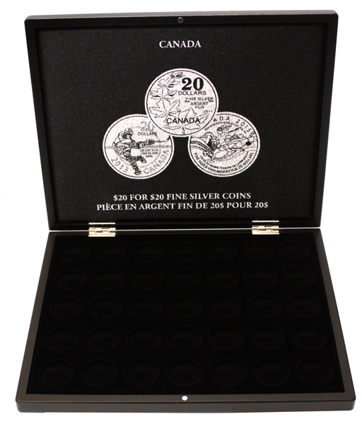 Presentation Case For 20 Canadian "$20 For $20" Silver Coins 