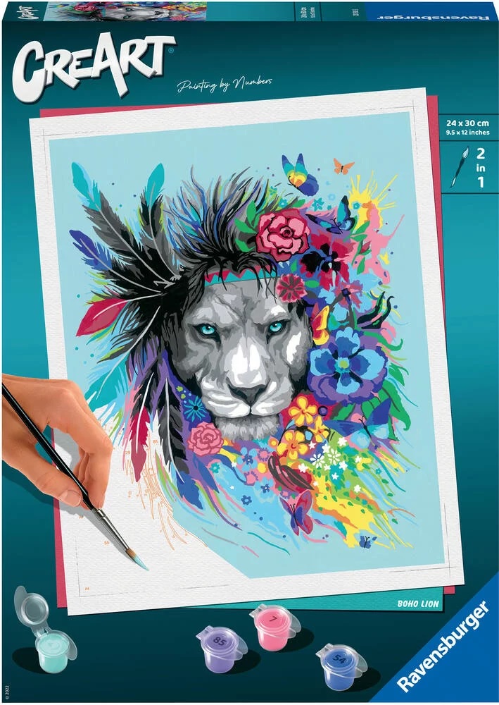 CREART - PAINT BY NUMBERS - BOHO LION (
