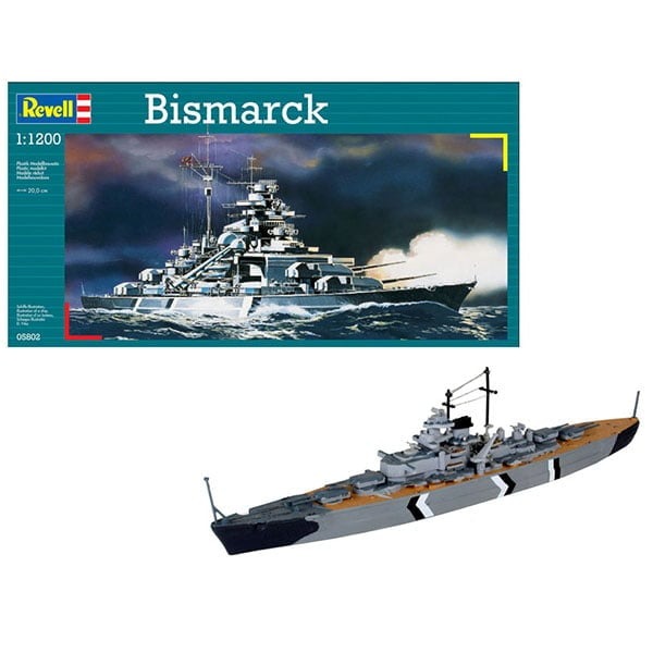 BOAT - BISMARCK GERMAN BATTLESHIP 1/1200 (LEVEL 4) - REVELL