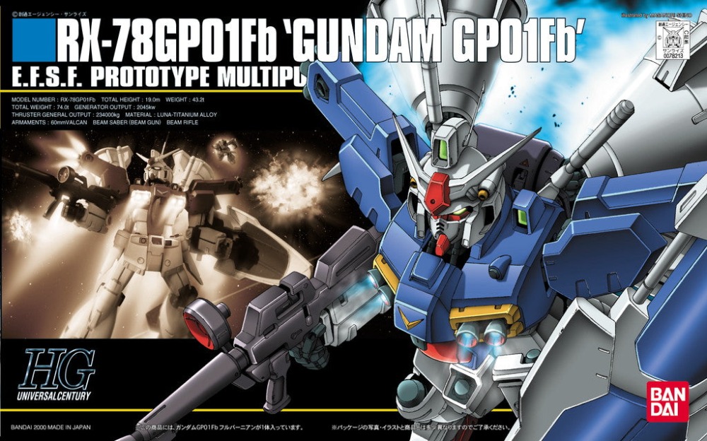 GUNDAM - HGUC - 0083 STARDUST MEMORY -RX-78GP01FB GUNDAM GP01FB
