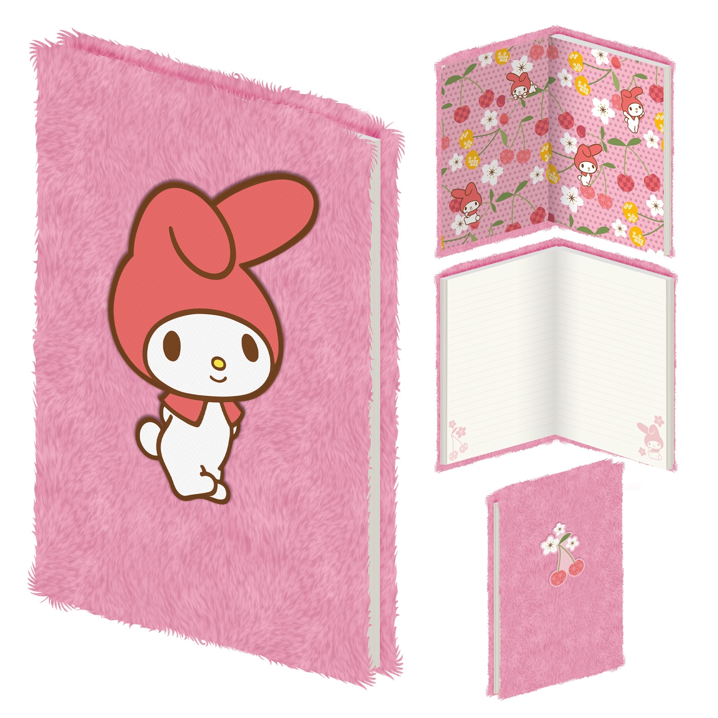SANRIO - CHERRY BLOSSOM PLUSH COVER NOTEBOOK - MY MELODY