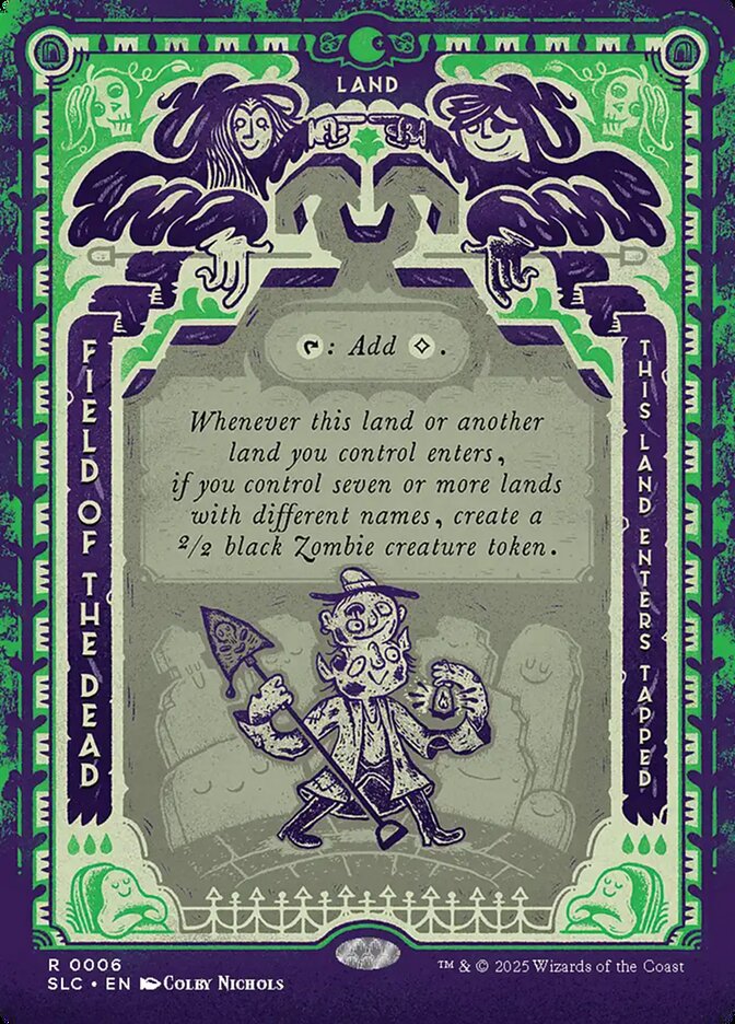 死者の原野/Field of the Dead Foil SecretLair Magic: The Gathering - Secret Lair Countdown - Field of the Dead Foil