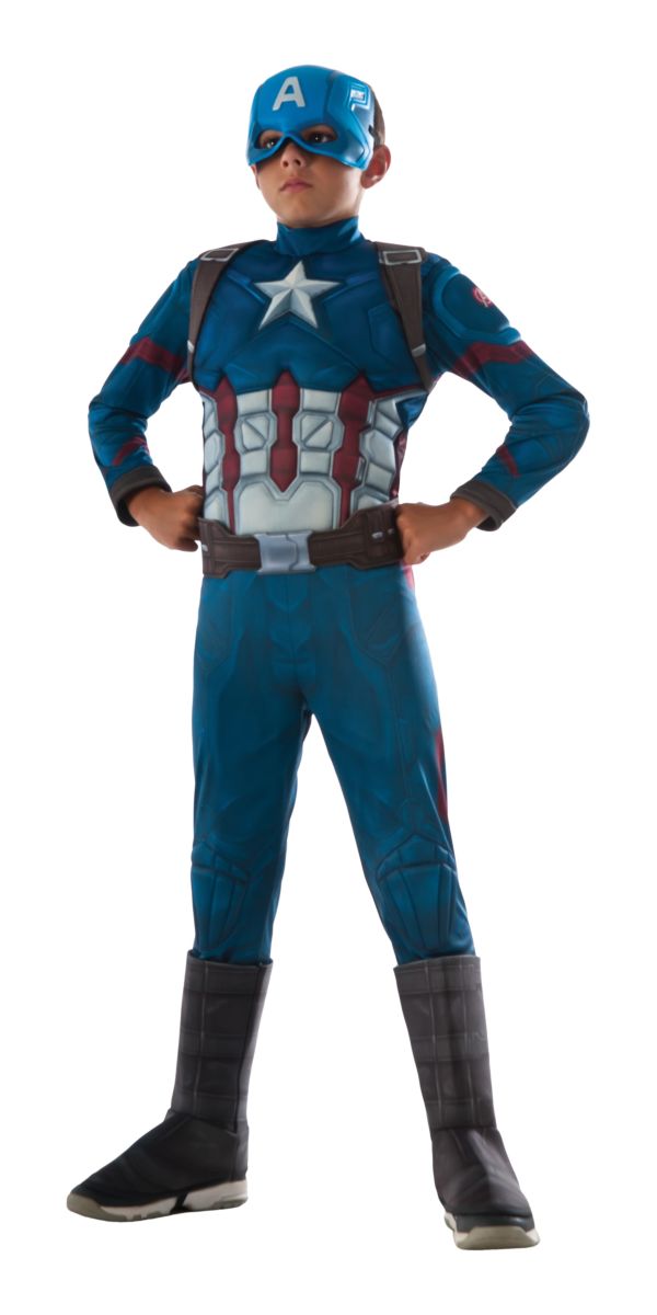 Costume enfant Captain America bleu, rouge et blanc - License Marvel