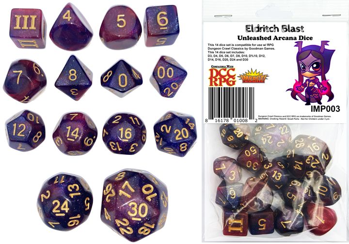 DUNGEON CRAWL CLASSICS - 14 DICE DCC RPG SET, ELDRITCH BLAST - DCC RPG ...