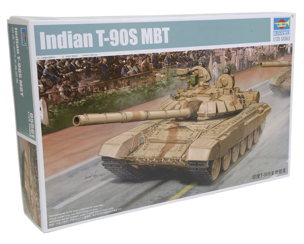 Maquette Trumpeter T-90S MBT Indien échelle 1/35 – Neuf (réf. 05561)