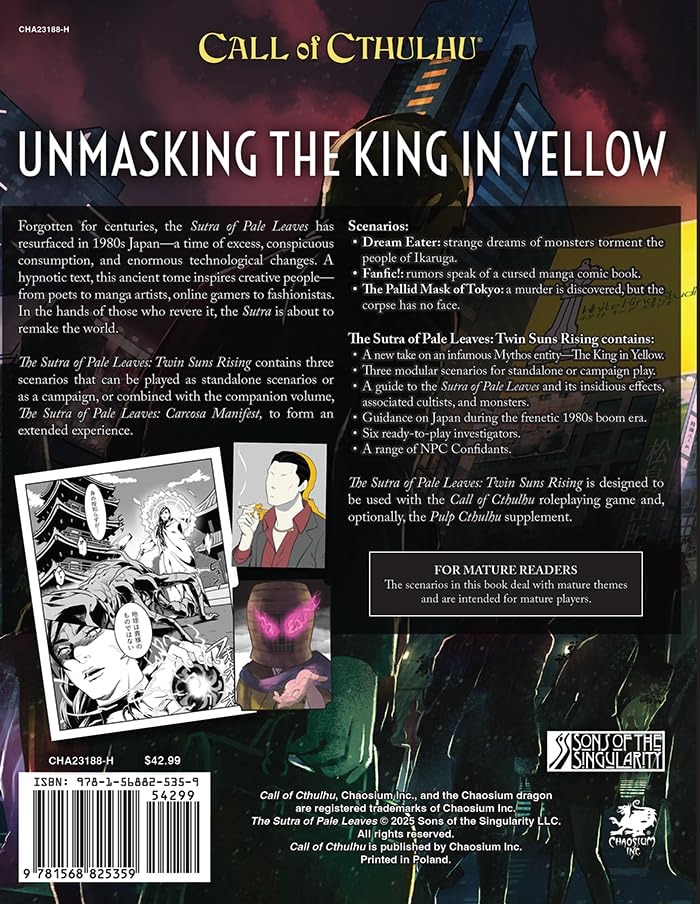 CALL OF CTHULHU -  HE SUTRA OF PALE LEAVES: TWIN SUNS RISING - HC (ENGLISH) -  SCENARIO BRP image 2