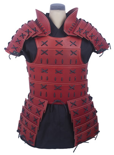 PLASTRONS - ARMURE DE SAMURAI - ROUGE/NOIR, LARGE