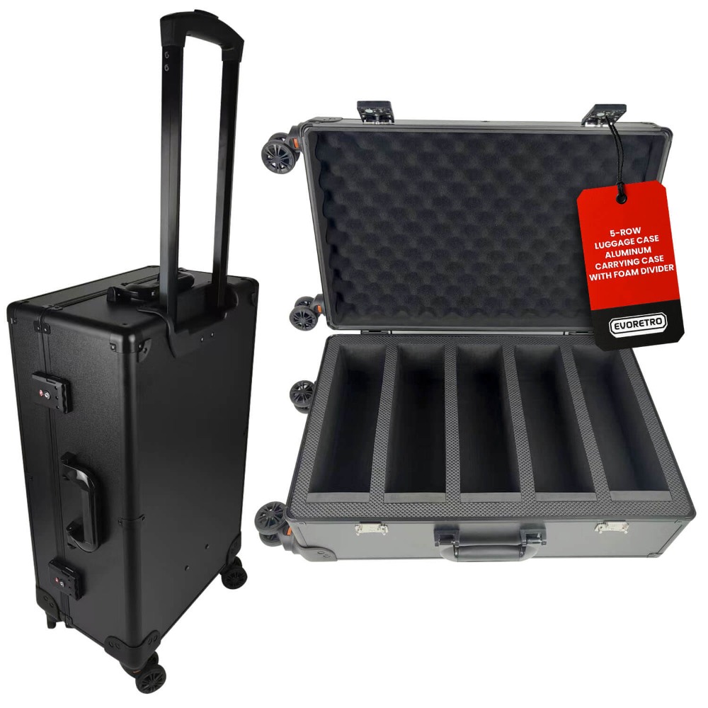 EVORETRO - COFFRET EN ALUMINIUM À 5 RANGÉES À ROULETTE