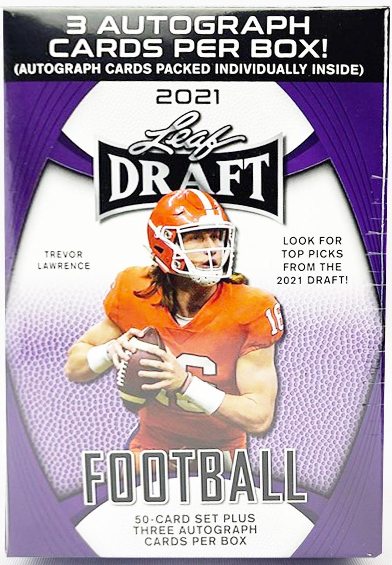 2022 Leaf Draft - Autographs - Red Football Cards