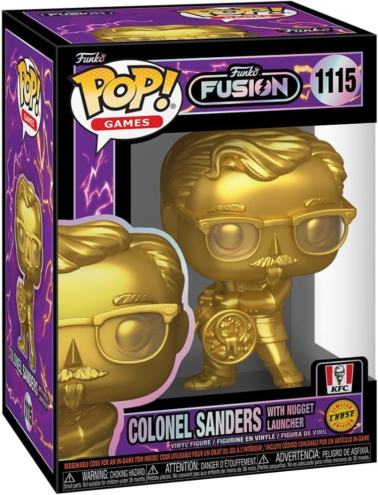 FUNKO FUSION - FIGURINE POP! EN VINYLE DU COLONEL SANDERS AVEC UN LANCE ...