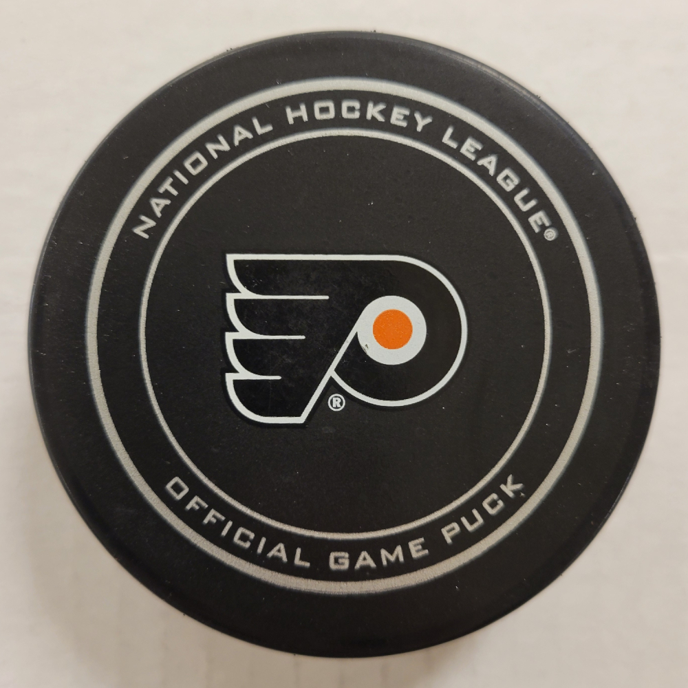 PHILADELPHIA FLYERS - HOCKEY GAME PUCK - LOGO & SILVER LINING ...