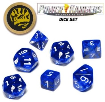 POWER RANGERS: RPG - DICE SET - BLUE (ENGLISH) - RPG DICE ESSENCE 20