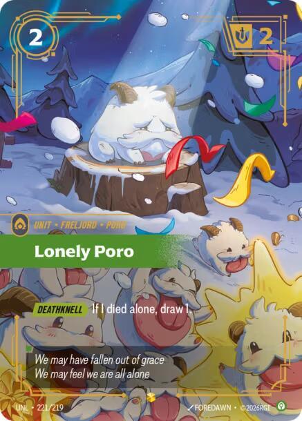 Riftbound - UNLEASHED - Lonely Poro (Overnumbered) Foil