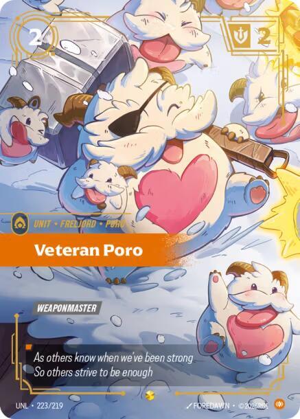 リフトバウンド　riftbound Veteran Poro Riftbound - UNLEASHED - Veteran Poro (Overnumbered) Foil
